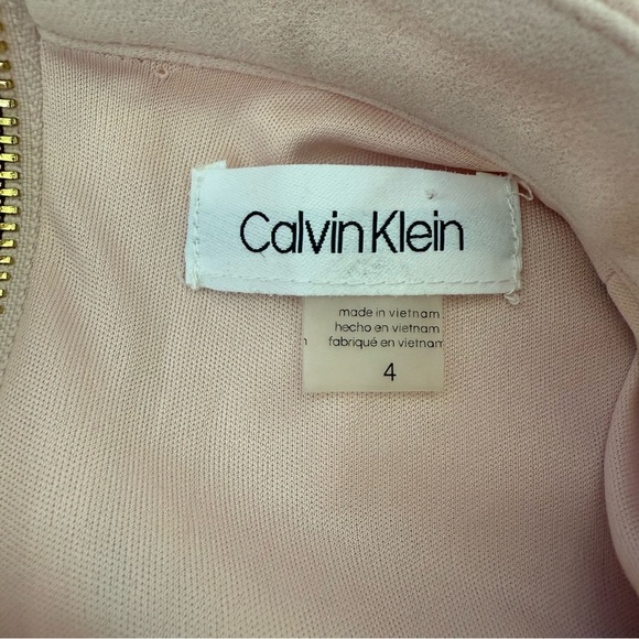 Women’s Calvin Klein Sleeveless Tie Mock Neck Scuba Crepe Pencil Dress Size 4 - Picture 12 of 16